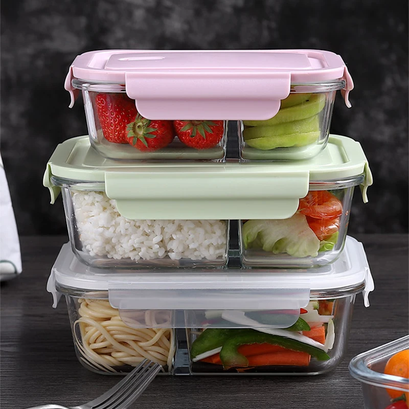 Стеклянный ланч-бокс, герметич – обзор и цена Meal Prep Glass Containers With Lids