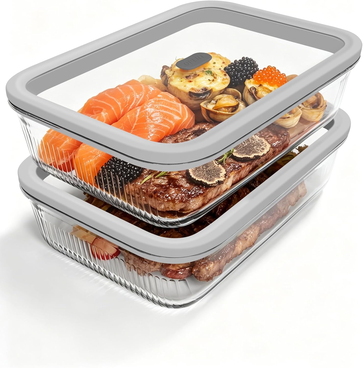 Набор из 2 стеклянных контейне – обзор и цена Meal Prep Glass Containers With Lids