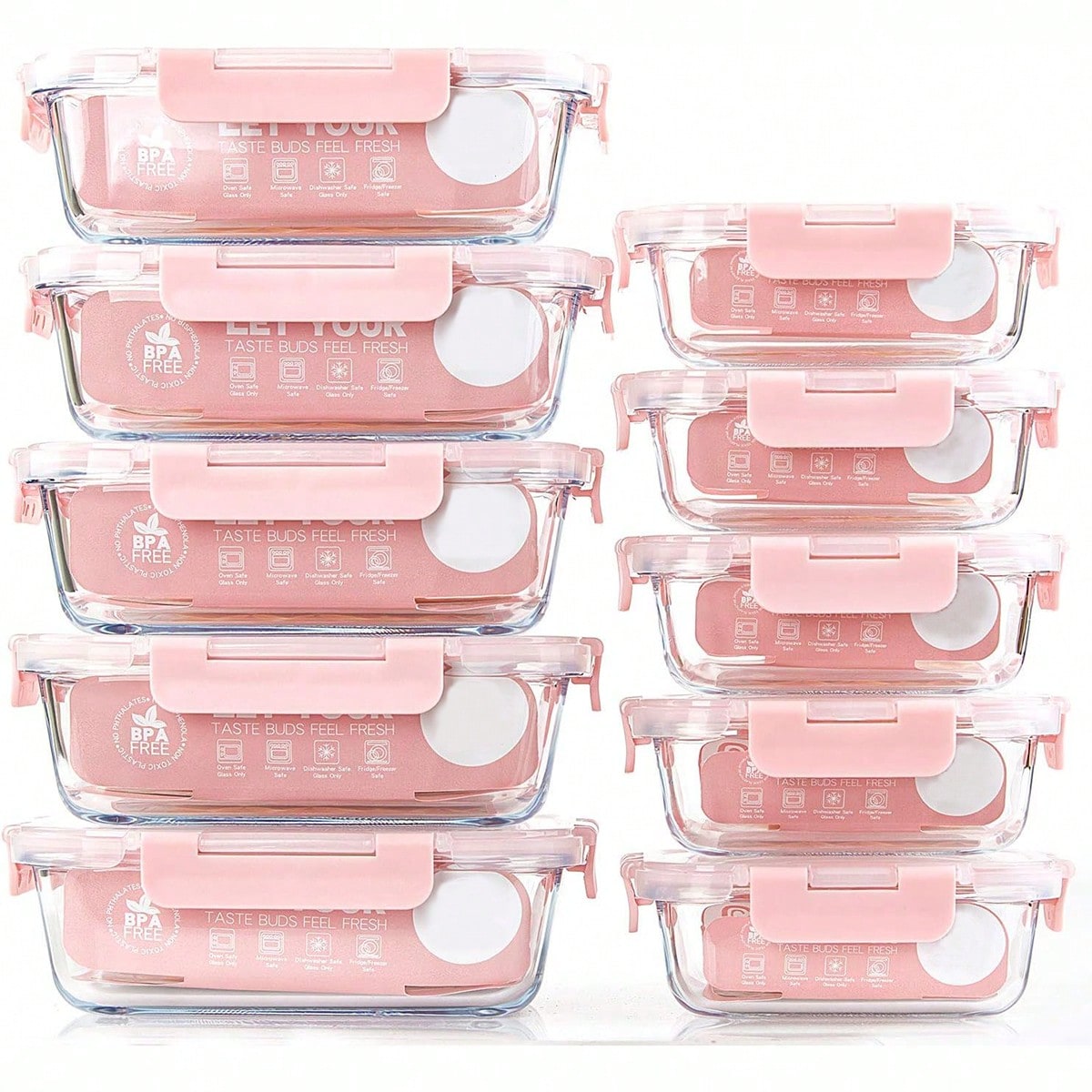 Набор из 10 стеклянных контейн – обзор и цена Meal Prep Glass Containers With Lids