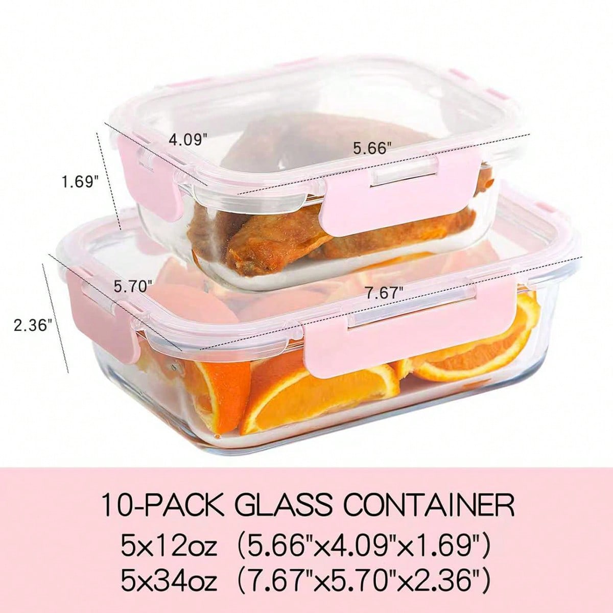 Набор из 10 стеклянных контейн – обзор и цена Meal Prep Glass Containers With Lids