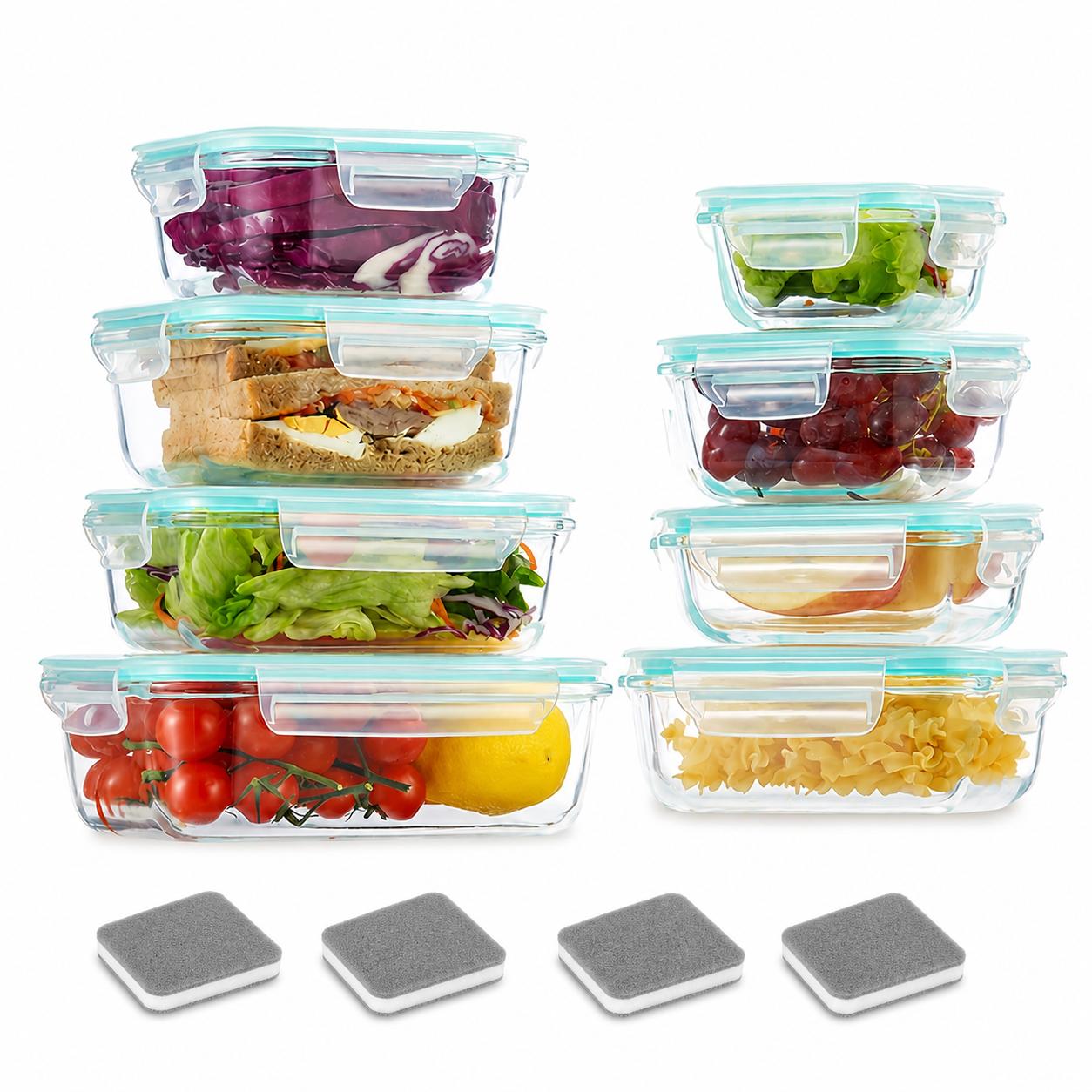16 шт. герметичных стеклянных  – обзор и цена Meal Prep Glass Containers With Lids