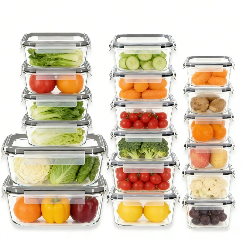 Набор из 18 стеклянных контейн – обзор и цена Meal Prep Glass Containers With Lids